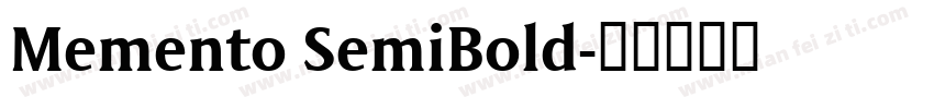 Memento SemiBold字体转换